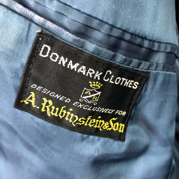 V Vintage Donmark Blue Suede Men’s Blazer - Picture 10 of 14